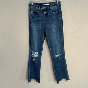 Flying Monkey Distressed Raw Hem Skinny Jeans Size 25 Ankle